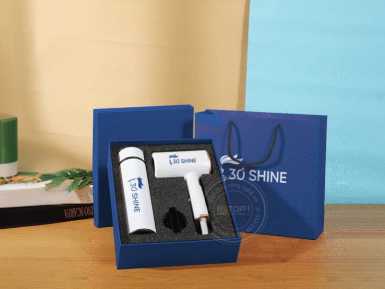 quà tặng gia dụng bình giữ nhiệt Lock&lock và máy sấy tóc
