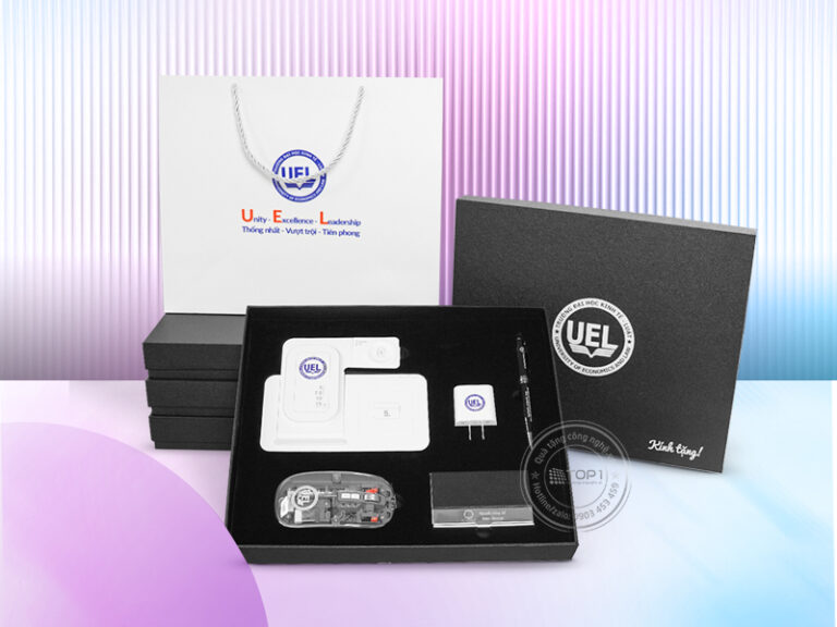 quà tặng sự kiện đế sạc & chuột bluetooth UEL